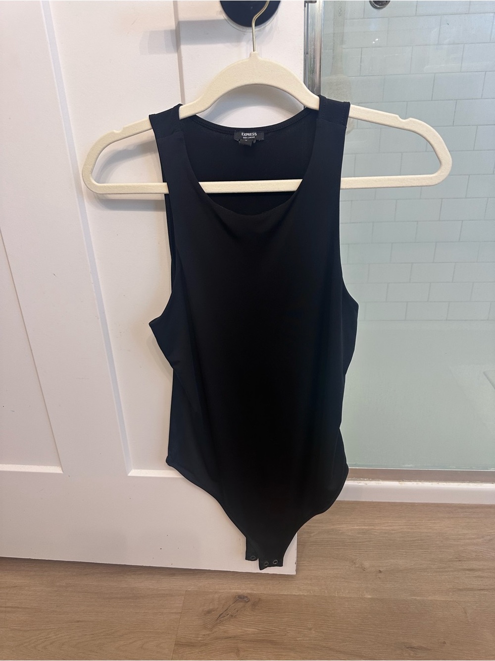 Express Black Sleeveless Scoop Neck Bodysuit